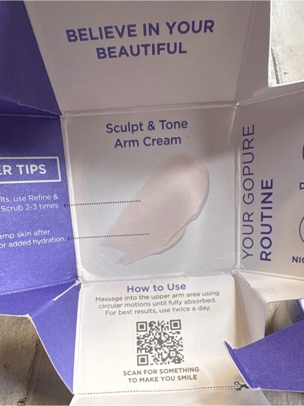 goPure Sculpt & Tone Arm Cream Firming 3.4 fl oz 7% ProTight Ashwagandha - Picture 12 of 14